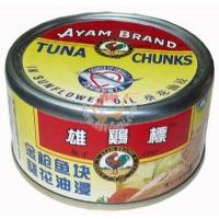 雄雞標(biāo)金槍魚塊葵花油浸185克